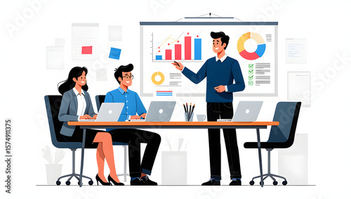 business people working in office