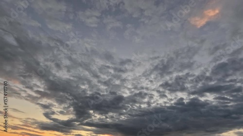 timelapse video of overcast - dramatical background with clouds