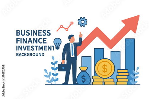 financial business investment backdrop theme concept