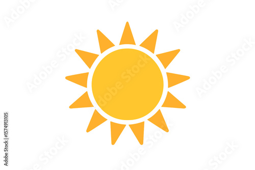 Vector design template featuring a sun logo and icon, available in Illustrator Eps.10 format