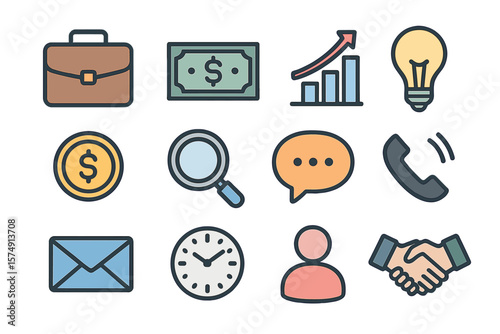 Collection of symbols for corporate, economic and social interaction