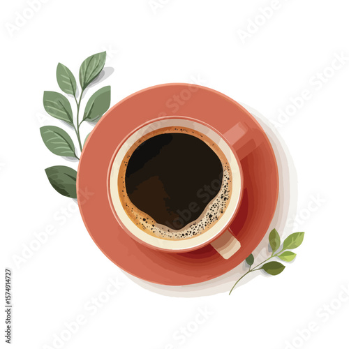 cup of coffee on a saucer