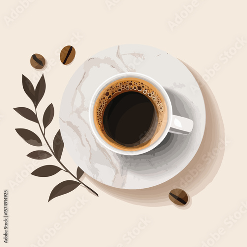 cup of coffee on a saucer