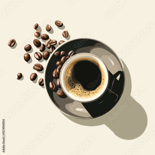 cup of coffee on a saucer