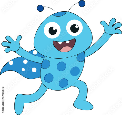 Goofy Monster with Four Stubby Legs