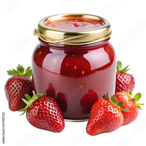 Wallpaper Mural Strawberry Jam Isolated on White Background Torontodigital.ca