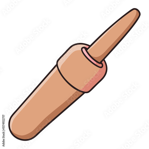 Cosmetic applicator with pink accent makeup beauty