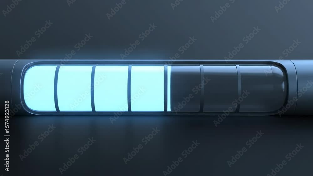 Clean segmented progress bar filling from left to right. Each segment ...