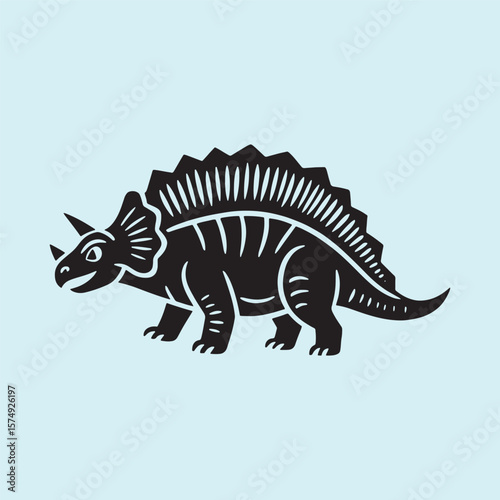 vector illustration of a cartoon dinosaur
