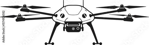 Minimalist Drone Design on White