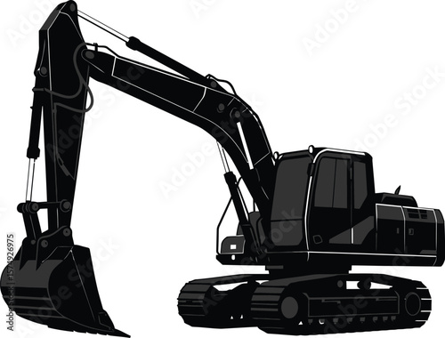 Minimalist Excavator Vector
