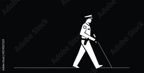 Minimalist Police Officer Vector Design