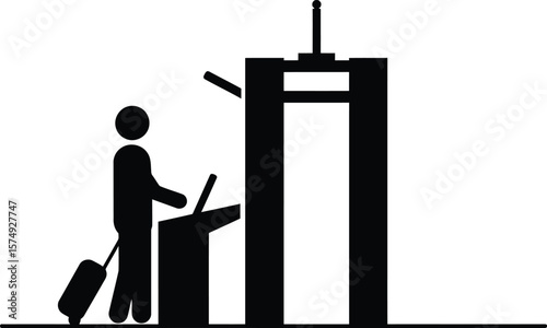 Security Checkpoint Abstract Vector