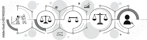 Arbitration Mediation Abstract Vector