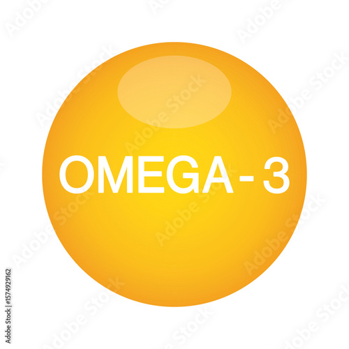 Fish oil supplement, single colorful capsule icon, gelatin shell, fish oil, omega 3, Vitamin pill. Evening primrose oil or borage . Healthy lifestyle concept Vector illustration EPS 10.