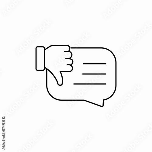 chat dislike icon sign vector