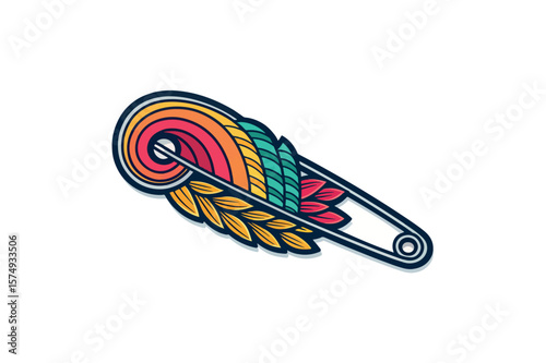 Hairpin Colorful Logo Vector On White Background.01