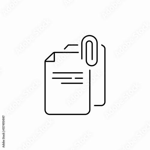 file attachment icon sign vector