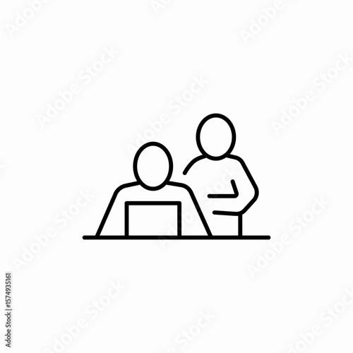 mentor support icon sign vector