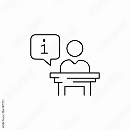 speech podium information icon sign vector