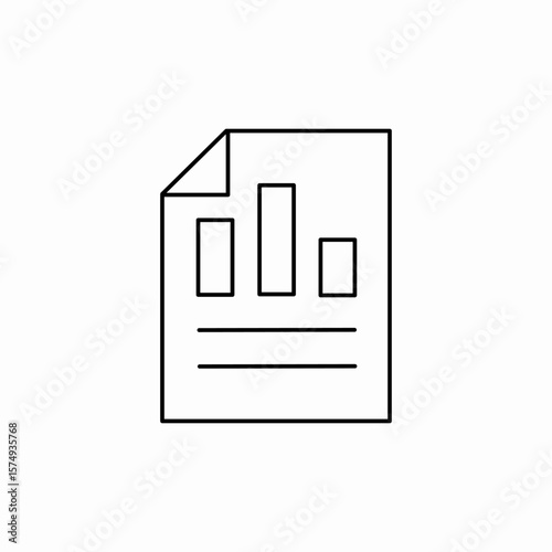 statistics finance file icon sign vector