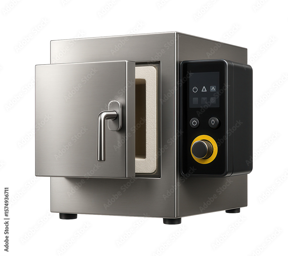 Fototapeta premium High-temperature pyrolysis furnace with ceramic lining and automated control system for an industrial gas production facility