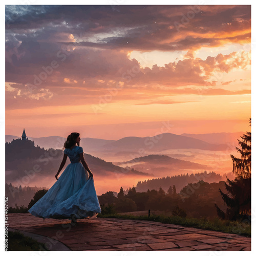 a women are sunset place in once upon a time