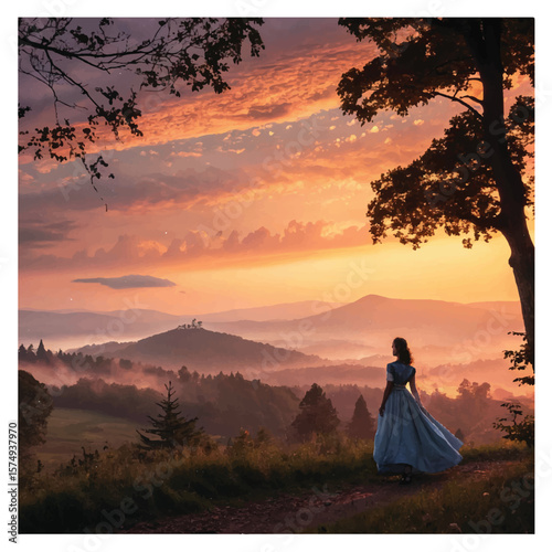 a women are sunset place in once upon a time