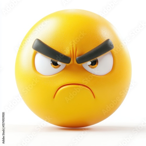 Angry emoticon on a white background.