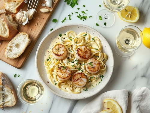 Elegant Pasta Dinner Photo