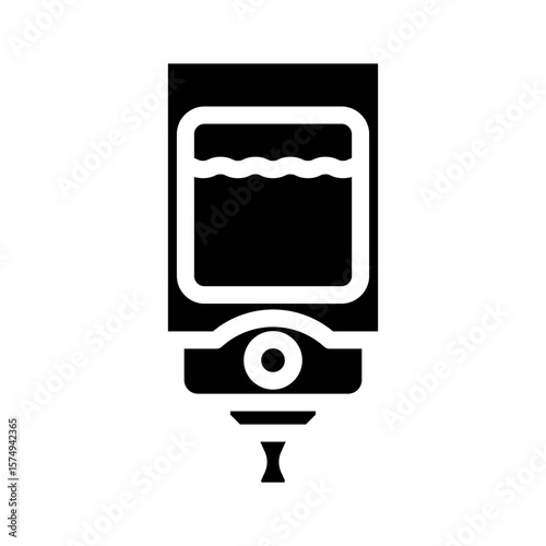 soap dispenser wall mount glyph icon vector illustration
