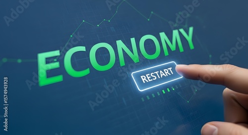 Economy Restart Button Press, Rejuvenating Economic Activity for Recovery and Growth