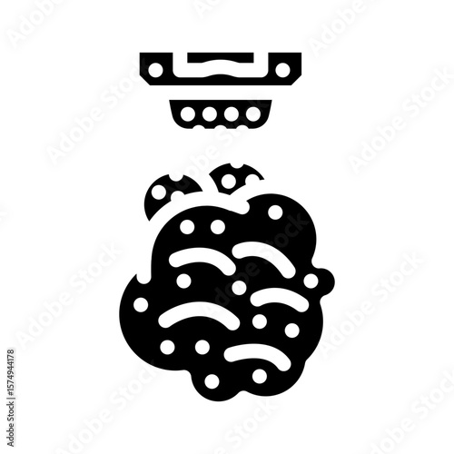 gas sensor module glyph icon vector illustration