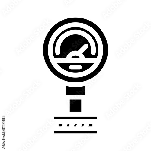 pressure sensor module glyph icon vector illustration