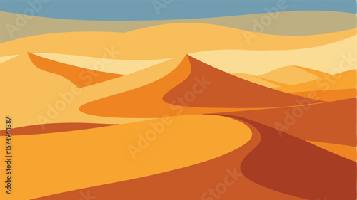 desert landscape vector illustration
