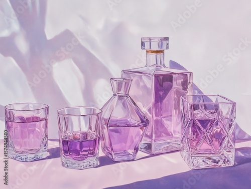 Geometric Glass Decanters Photo