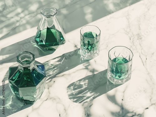 Geometric Glass Decanters Photo