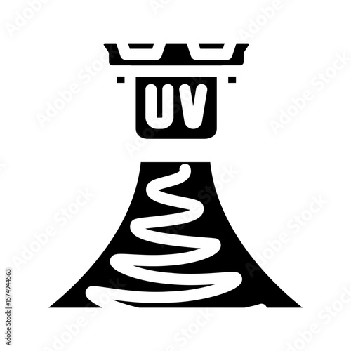 uv light sensor module glyph icon vector illustration