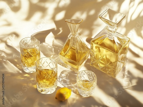 Modern Citrus Glass Abstract