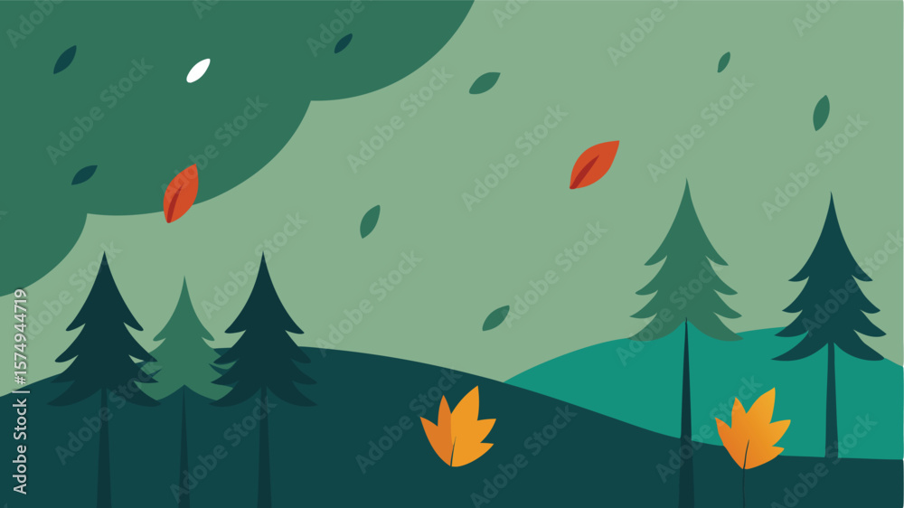 Fototapeta premium vector illustration of an autumn background