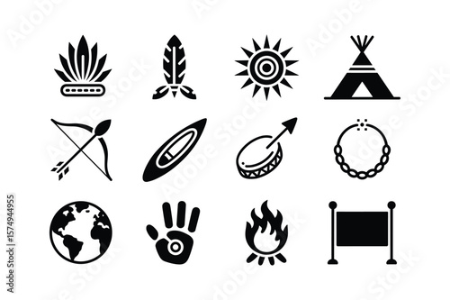 Indigenous cultural symbols and elements feather
