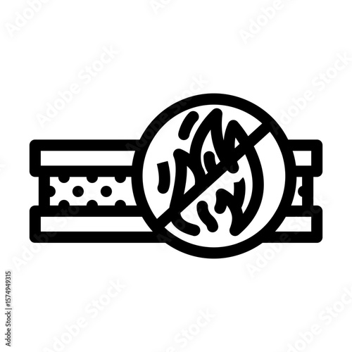 thermal insulated line icon vector illustration