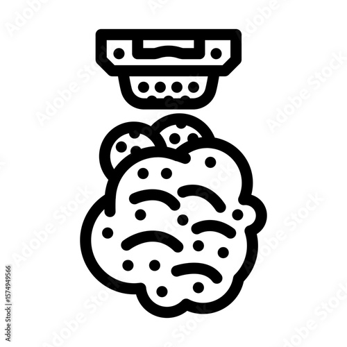 gas sensor module line icon vector illustration