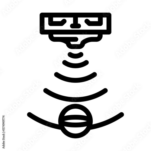 proximity sensor module line icon vector illustration