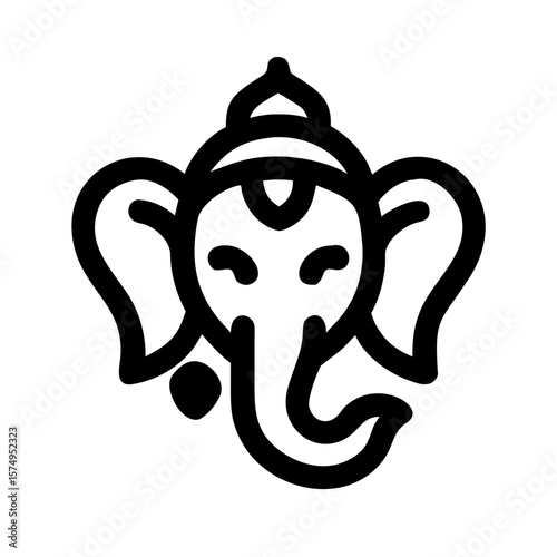 Lord Ganesha Vector Art Illustration Design