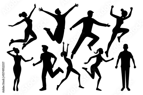 vector silhouettes of people