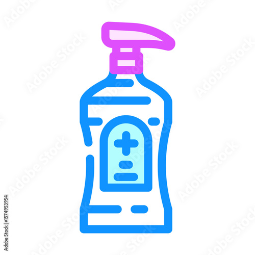 antibacterial liquid soap color icon vector illustration