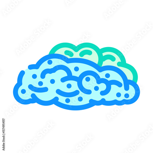 soap foam bubbles color icon vector illustration