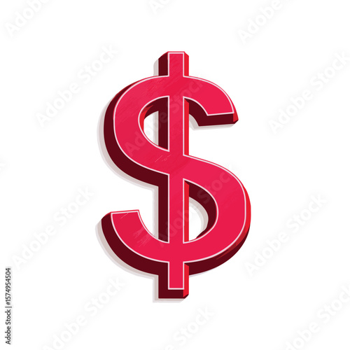 3d dollar sign