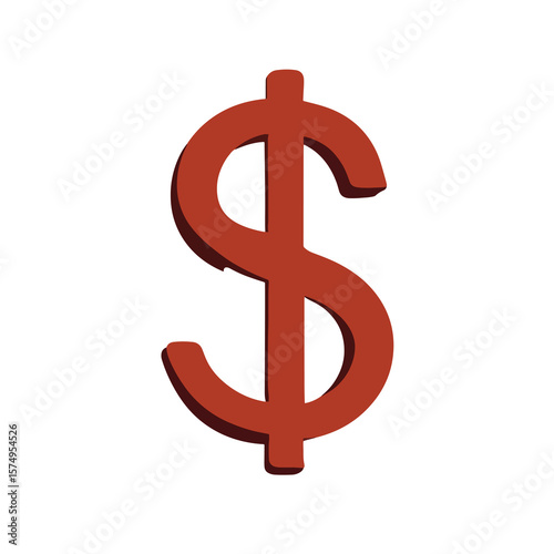 3d dollar sign